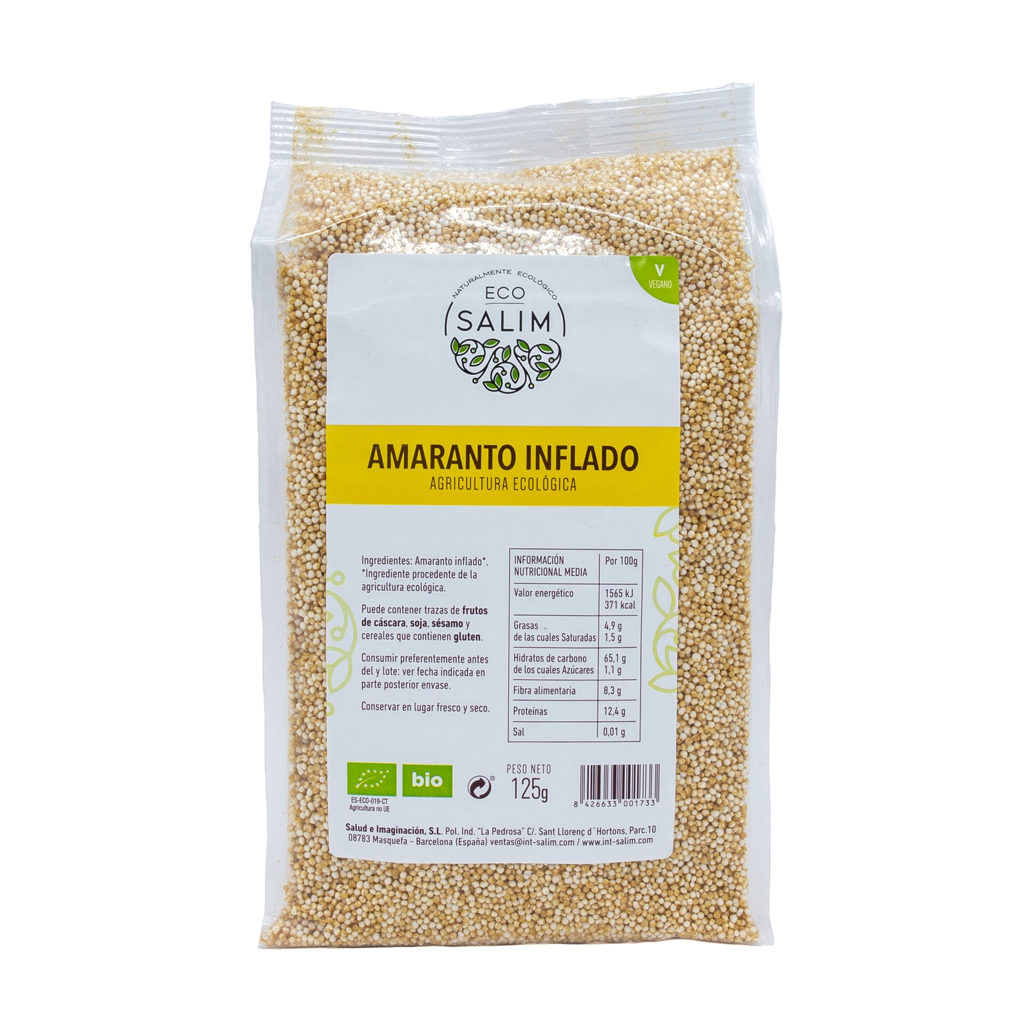 Amaranto inflado eco 125gr, Ecosalim