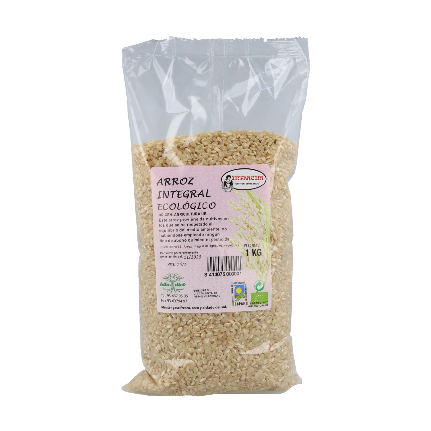 Arroz integral eco 1kg, Intracma