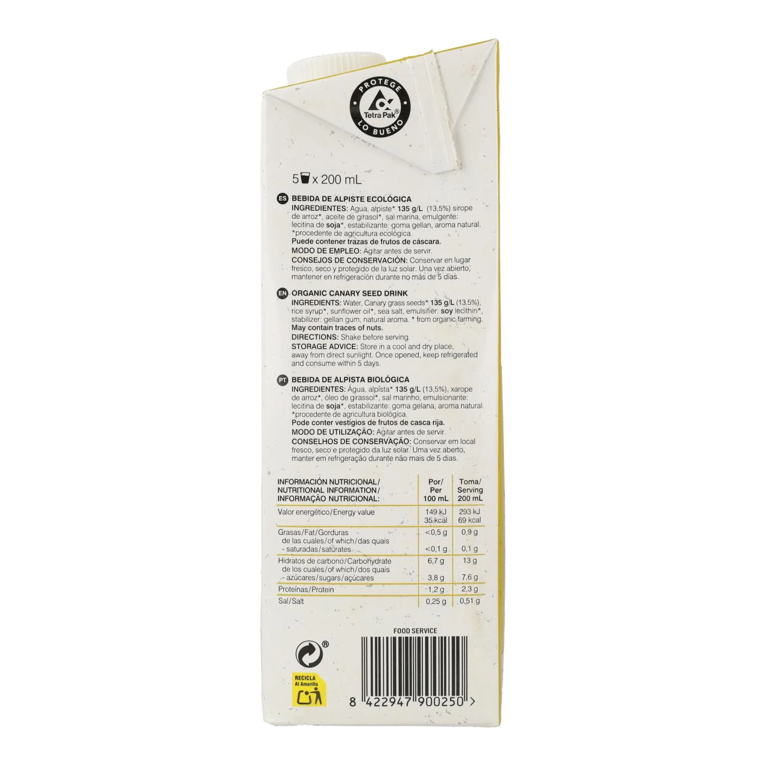 Bebida avena calcium ecológica 1l, Monsoy - Imagen 2