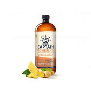 Kombucha ecológica Jengibre-limón zero 1l, Captain Kombucha