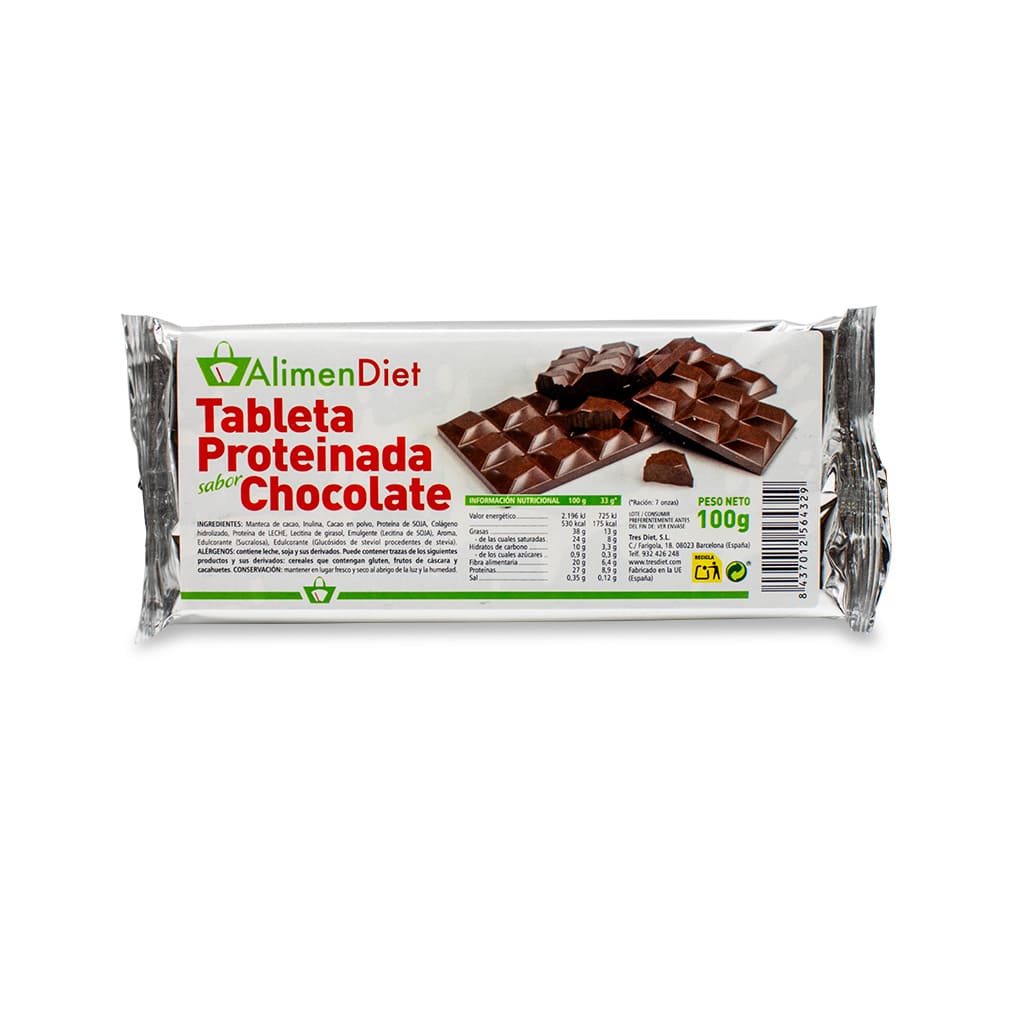 Tableta proteinada sabor chocolate, AlimenDiet