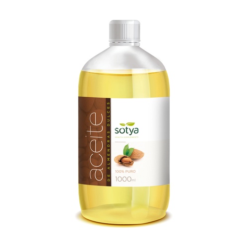 Aceite de Almendras Dulces 100% Puro Sotya - 1L | Prensado en Frío | Hidratación Intensa Piel y Cabello