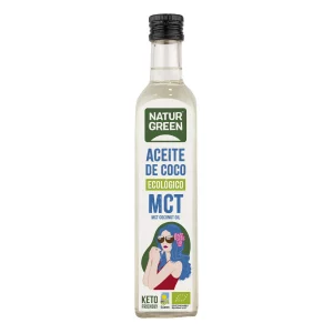 Aceite de Coco MCT Ecológico Naturgreen - 500 ml | Energía Cerebral Rápida | Sabor Neutro | Apto para Keto