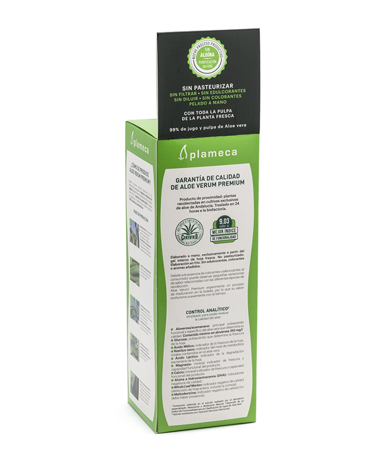 Aloe Verum Premium 1L – Plameca | Jugo y pulpa ecológicos de Aloe Vera sin pasteurizar - Imagen 2