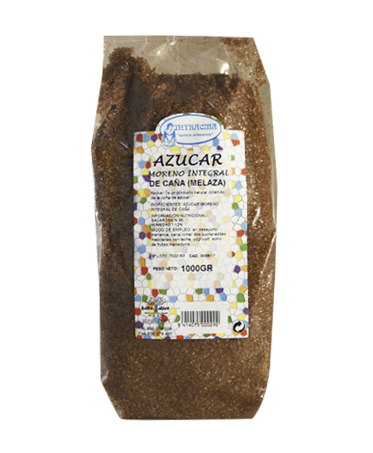 Azúcar de Caña Moreno Integral con Melaza Intracma - 1kg | Sin Refinar | Sabor a Caramelo