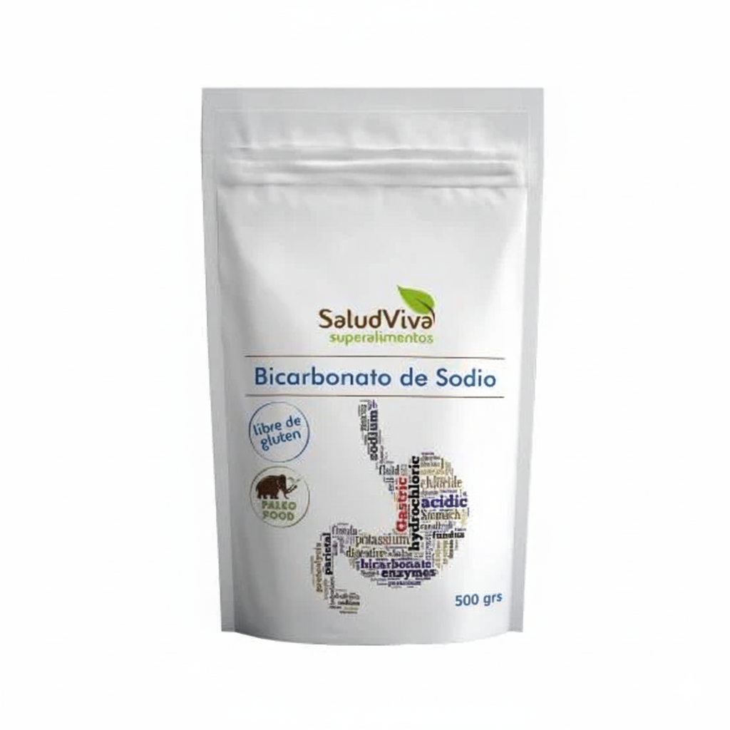 Bicarbonato de Sodio Premium Salud Viva - 500g | 100% Puro y Sin Aluminio | Uso Alimentario, Cosmético y Limpieza