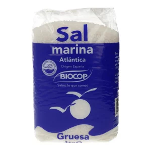 Sal Marina Atlántica Gruesa Biocop - 1kg | Del Parque Natural de Cádiz | 100% Natural Sin Antiapelmazantes