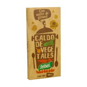 Caldo de Verduras Bio Santiveri - 10 Pastillas | 100g | Sin Glutamato | Vegano y Sin Gluten