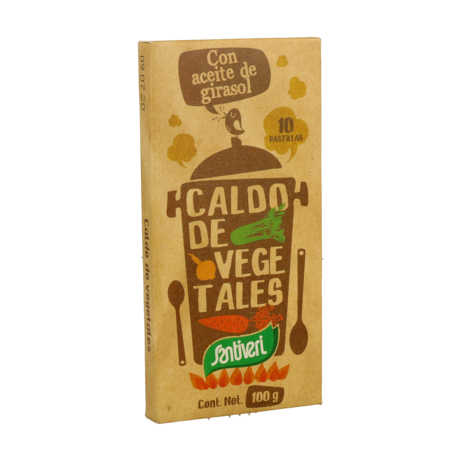 Caldo de Verduras Bio Santiveri - 10 Pastillas | 100g | Sin Glutamato | Vegano y Sin Gluten