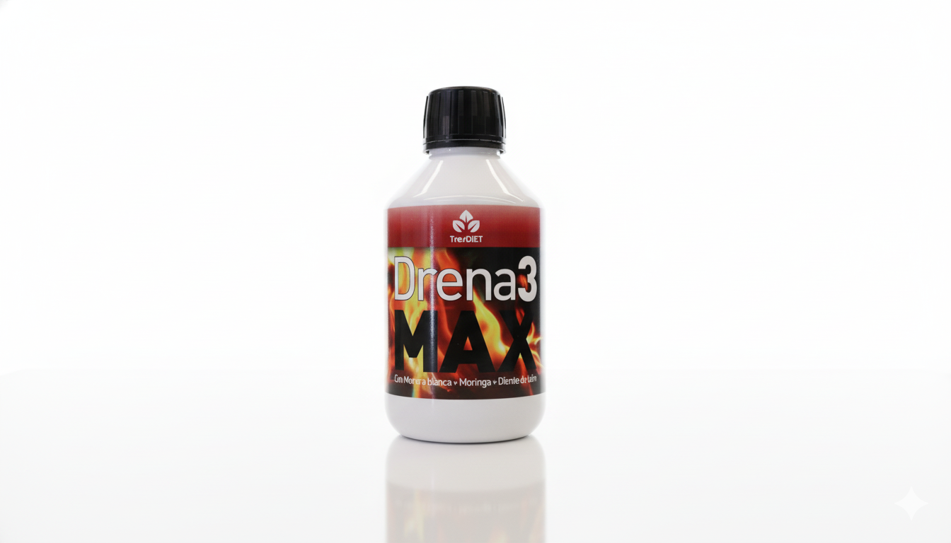 Drena3 Max Tresdiet - 250ml | Tratamiento Intensivo Antigrasa | Drenante + Quemador + Antioxidante