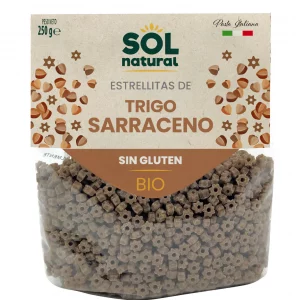 Estrellitas de Trigo Sarraceno Ecológicas 250g - Sol Natural | Sin Gluten, Veganas y Ecológicas