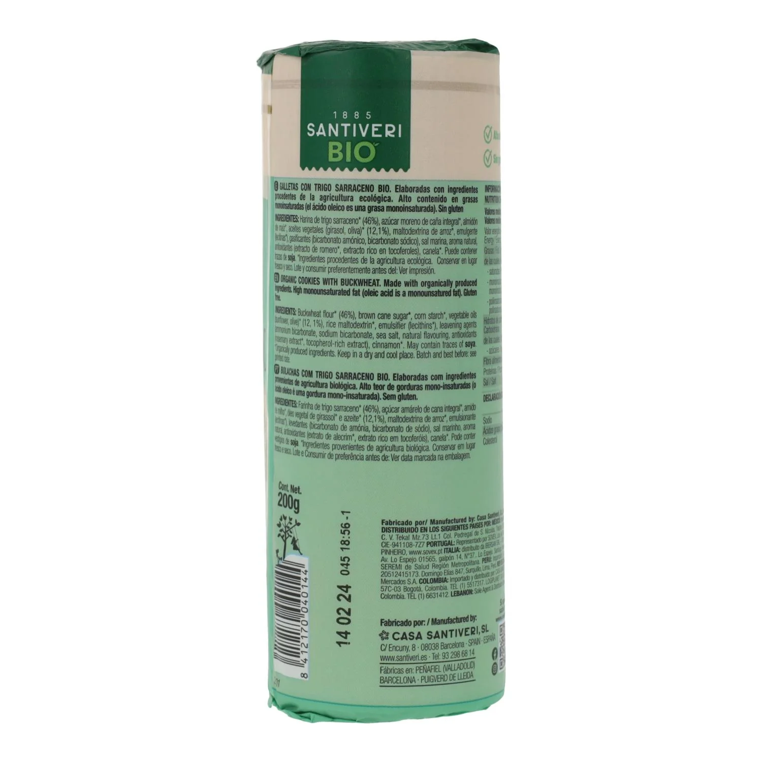 Galletas de Trigo Sarraceno Bio 200g - Santiveri | Sin Gluten, Sin Lactosa, Veganas - Imagen 3