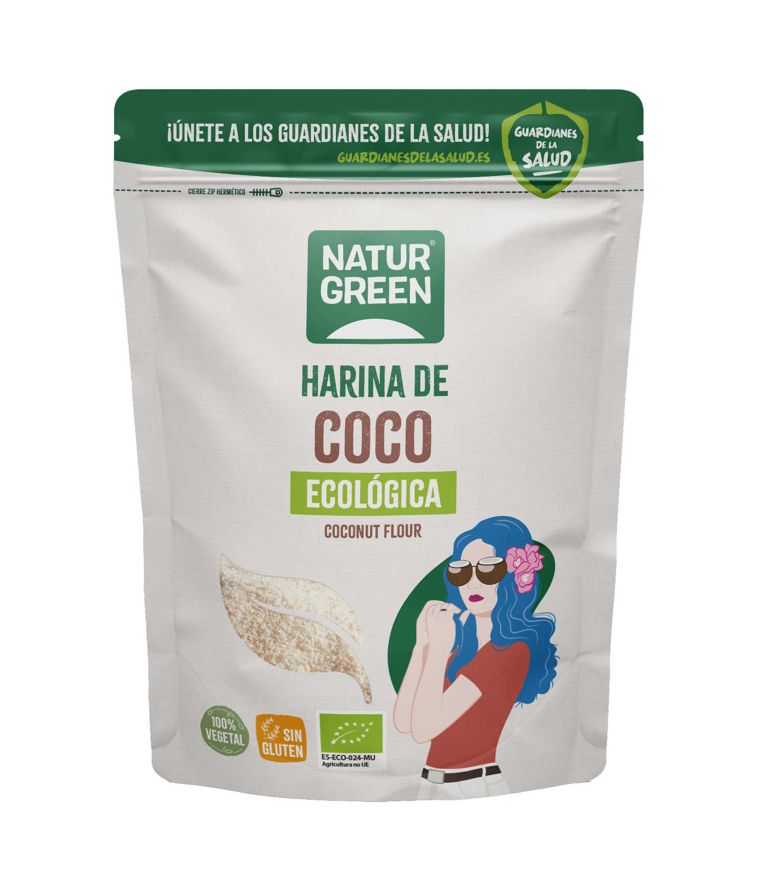 Harina de Coco Ecológica 500g - Naturgreen | Sin Gluten, Rica en Fibra y 100% Natural