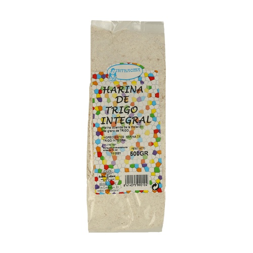 Harina Integral de Trigo Ecológica 500g - Intracma | Fuente de Fibra, 100% Natural, Origen Ecológico