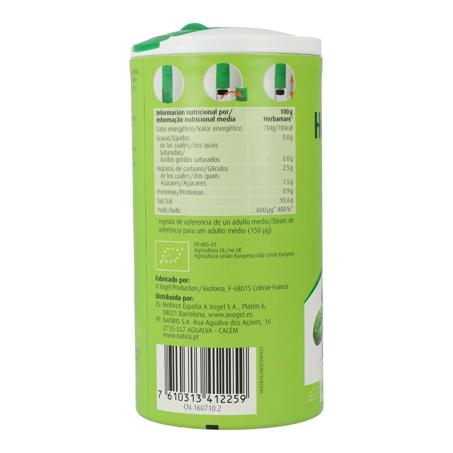 Herbamare Original A.Vogel - Sal Marina con Hierbas | 250g | Sazonador Ecológico - Imagen 3