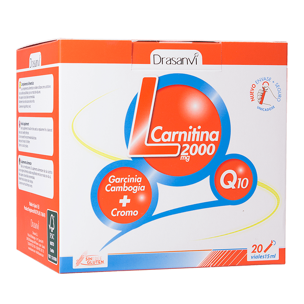 L-Carnitina 2000 Drasanvi | Energía, Quema de Grasa y Recuperación Muscular | 20 Viales
