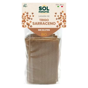 Lasaña de Trigo Sarraceno Ecológica 250g - Sol Natural | Sin Gluten, Vegana y Saludable
