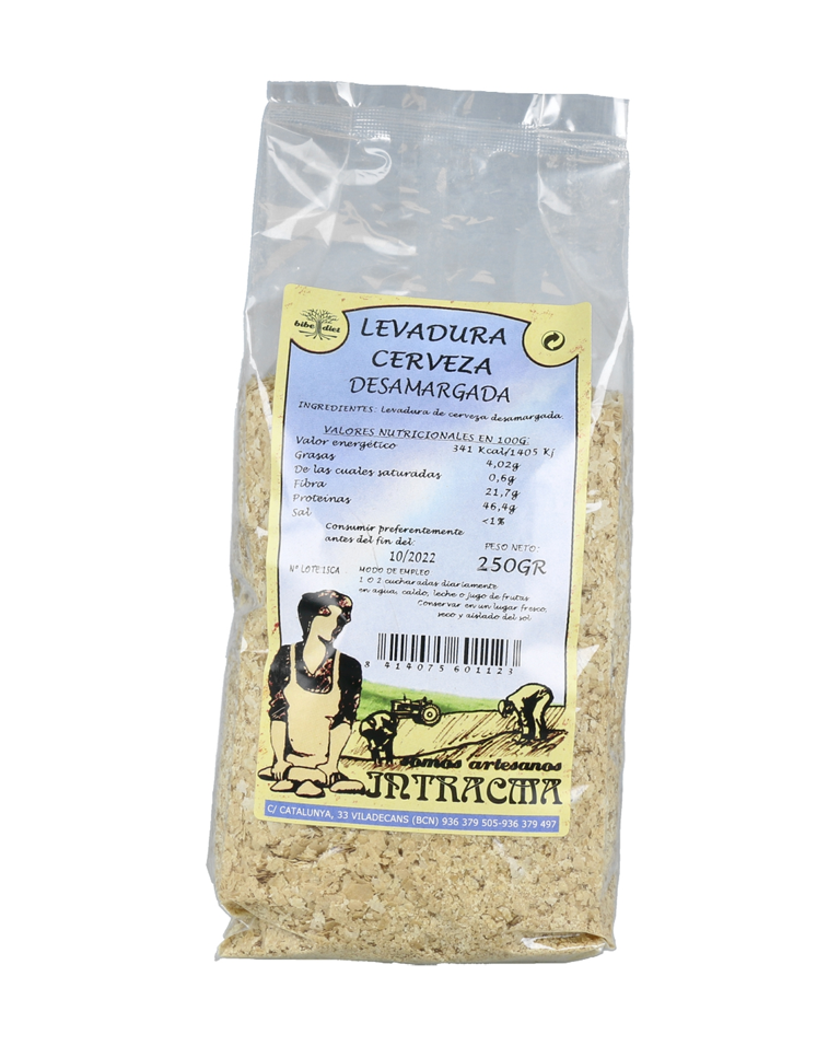Levadura de cerveza desamargada 250gr, Intracma