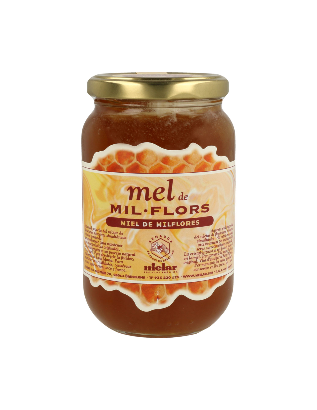 Miel Milflores Ecológica 500gr – Mielar | Sabor Intenso y Natural | Beneficios Digestivos y Antisépticos