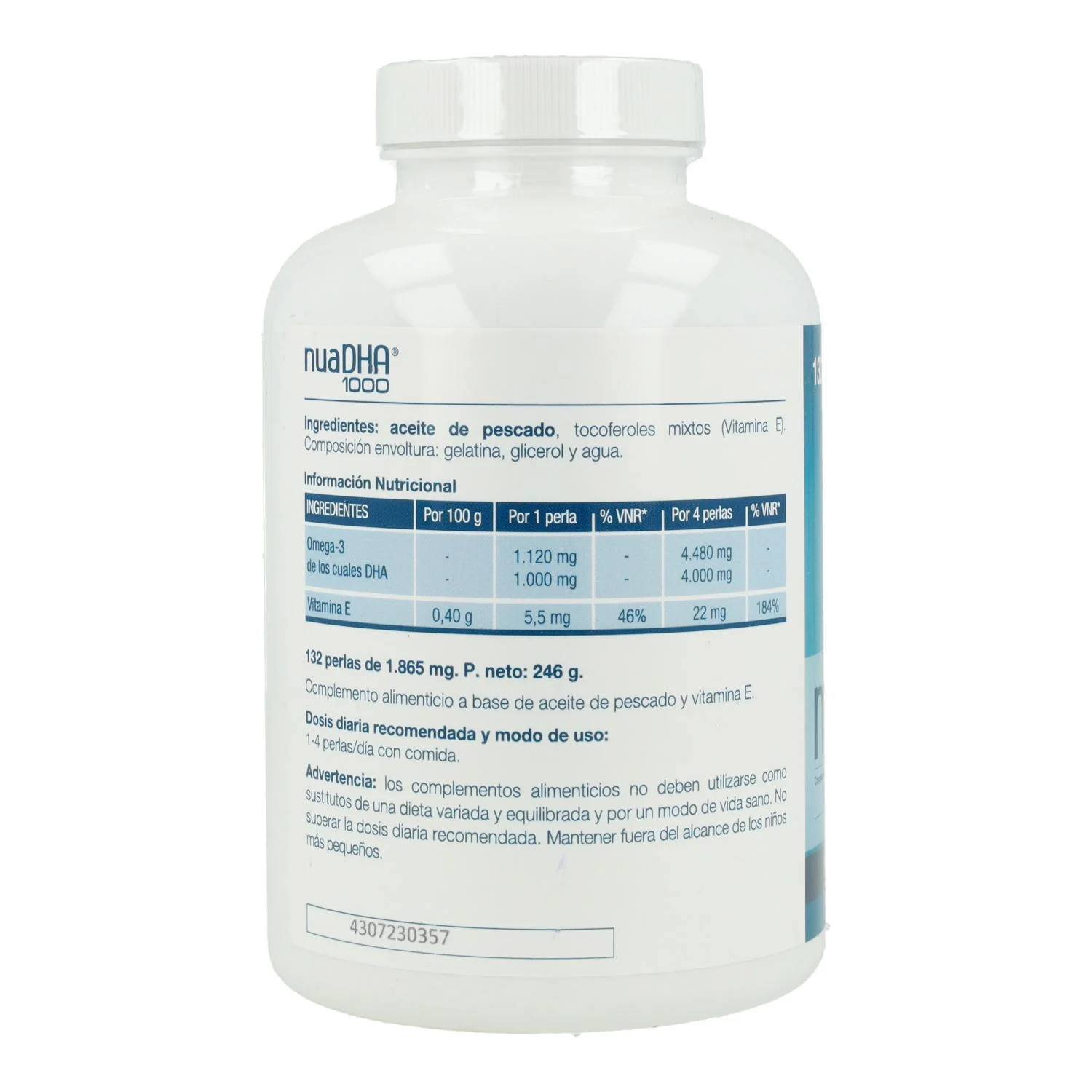 Nua DHA 1000 132 perlas – Nua Biological | Alta concentración de DHA puro para cerebro, corazón y visión - Imagen 2