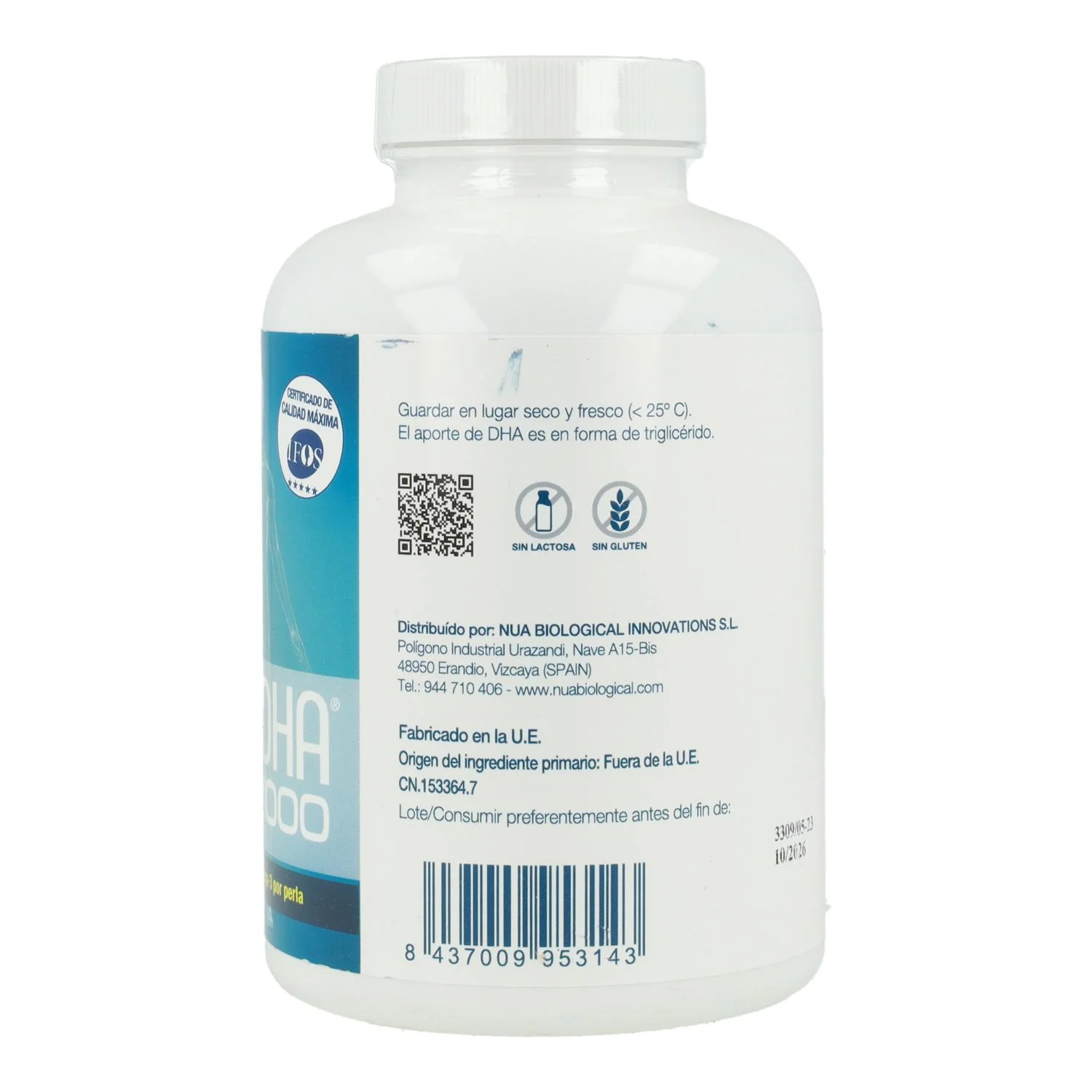 Nua DHA 1000 132 perlas – Nua Biological | Alta concentración de DHA puro para cerebro, corazón y visión - Imagen 3