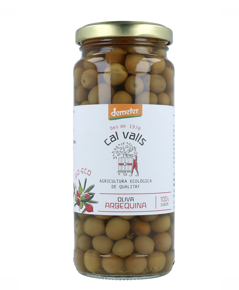 Olivas Arbequinas Ecológicas Cal Valls - 200g | Maceración Tradicional | Sin Sosa Cáustica