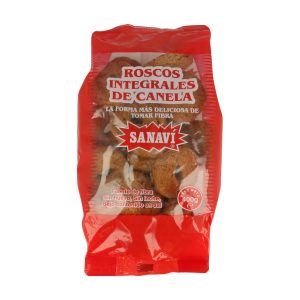 Roscos Integrales de Canela 400g - Sanavi | Fuente Natural de Fibra | Apto para Veganos