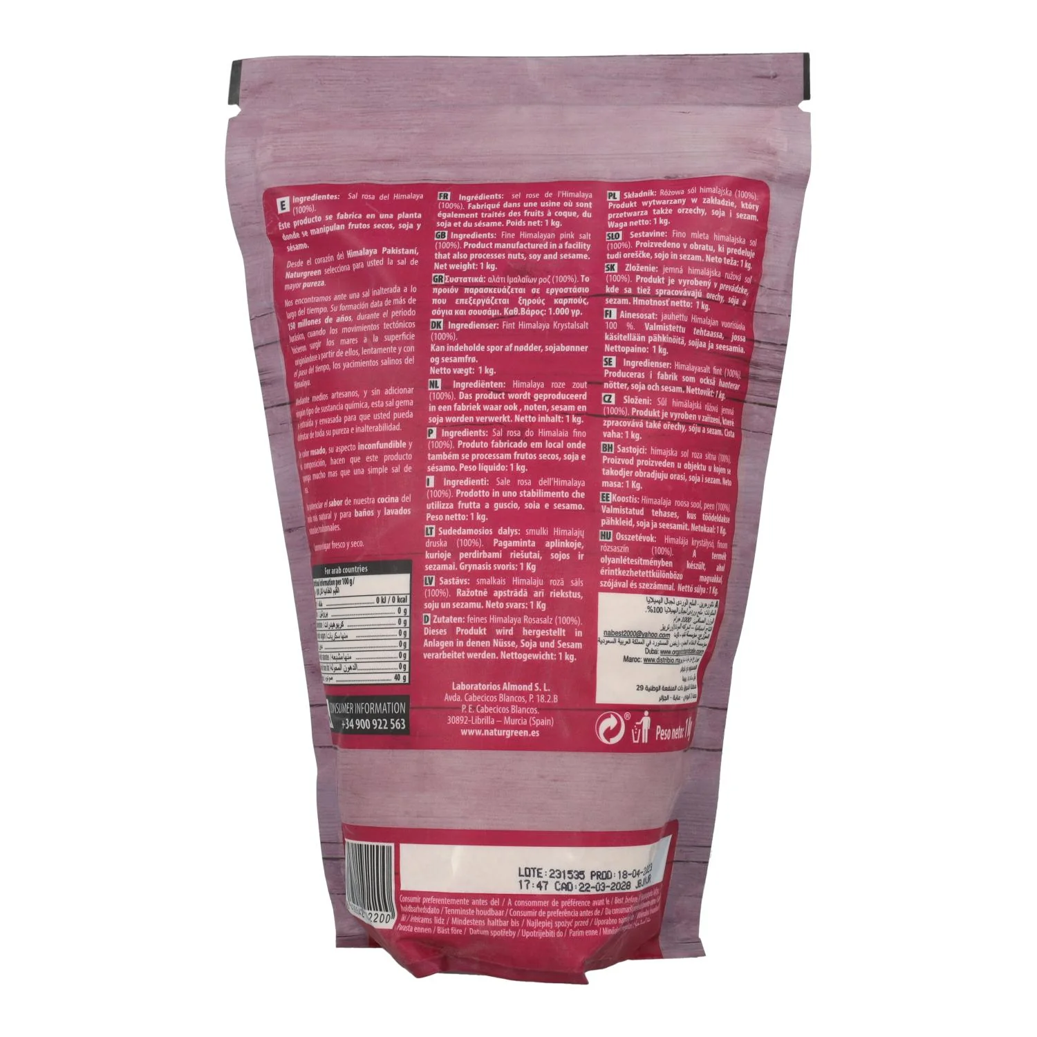 Sal Rosa del Himalaya Fina Naturgreen - 500gr | 100% Pura y Sin Refinar | Rica en Minerales - Imagen 3