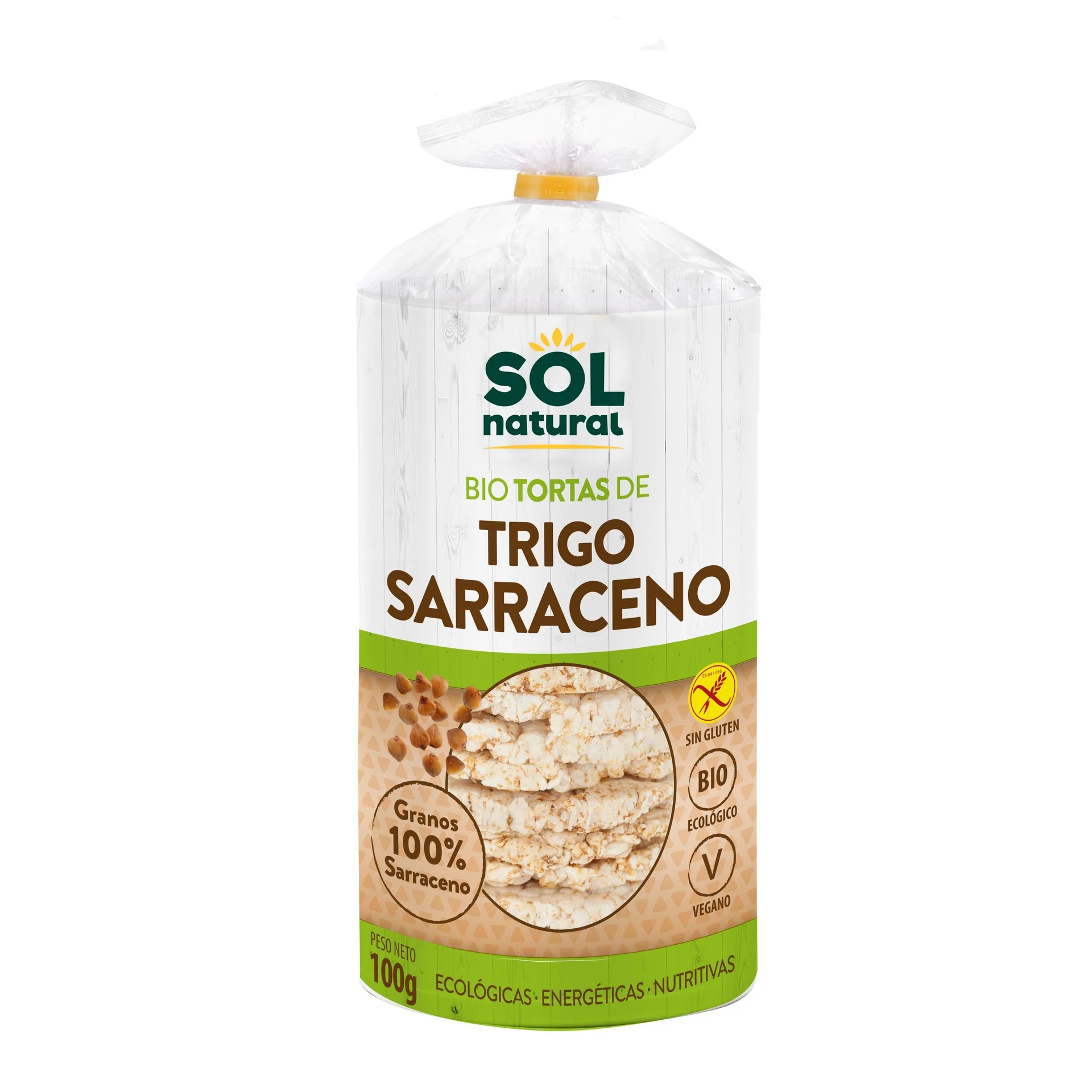 Tortitas de Trigo Sarraceno Ecológicas 100g - Sol Natural | Sin Gluten, Crujientes y Saludables