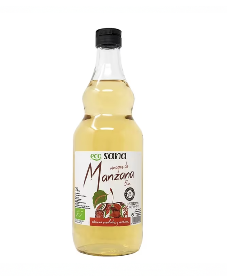 Vinagre de Manzana Ecológico Ecosana - 750 ml | Con la Madre | Sin Filtrar | Probiótico Natural