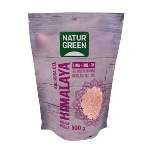 Sal Rosa del Himalaya Fina Naturgreen - 500gr | 100% Pura y Sin Refinar | Rica en Minerales