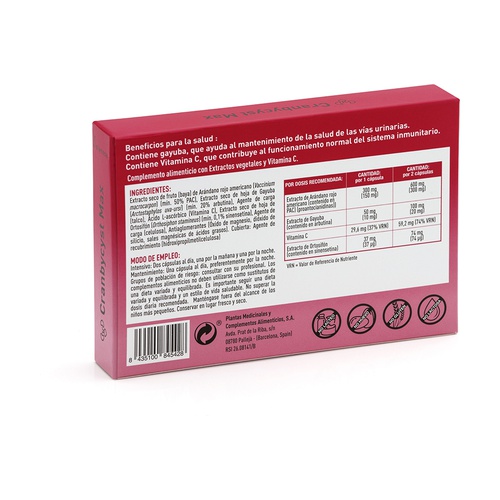 Cranbycyst Max 30 cápsulas Plameca - Imagen 2