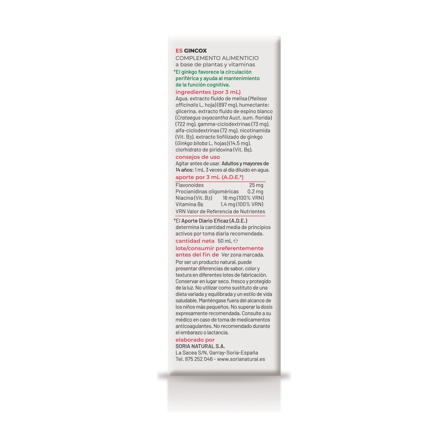 Composor 41 Gincox Complex 50ml Soria Natural - Imagen 2