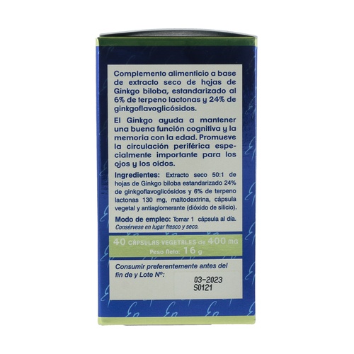 Ginkgo 6500mg Estado Puro 40 cápsulas Tongil - Imagen 2